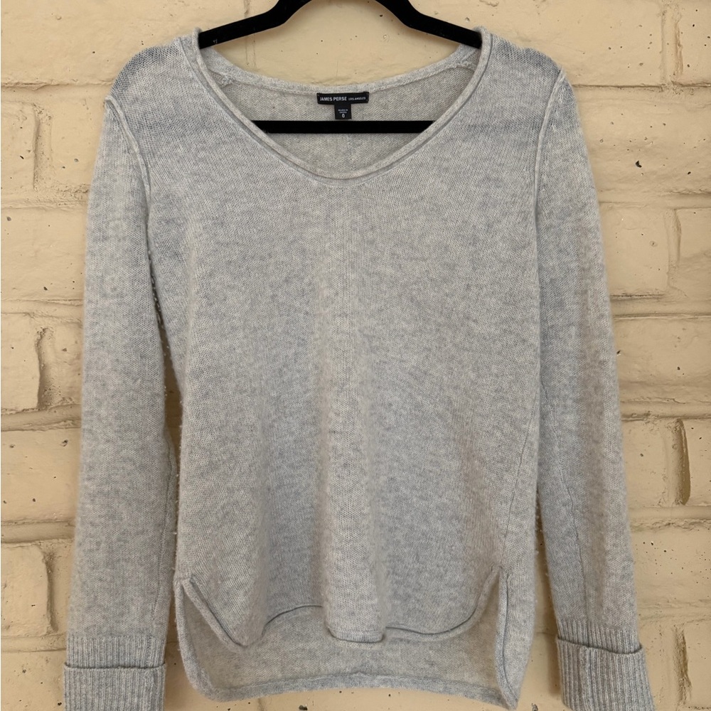 James Perse Light Gray V-Neck Sweater